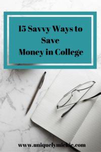 15 Ways to Save Money in College