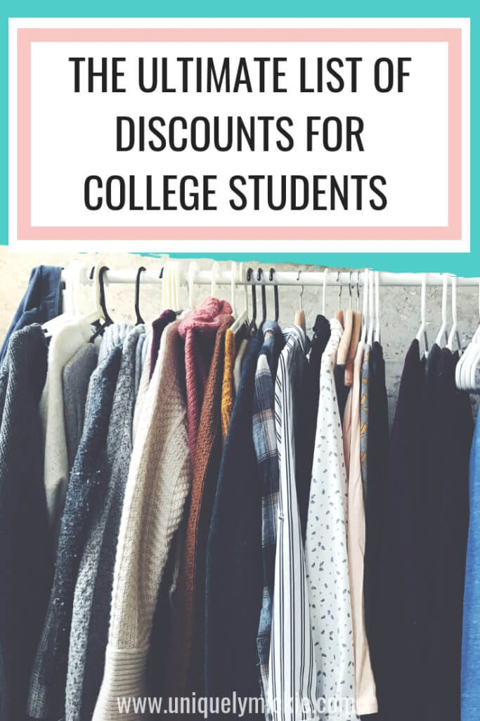 The Ultimate List of Discounts for College Students Uniquely Mickie